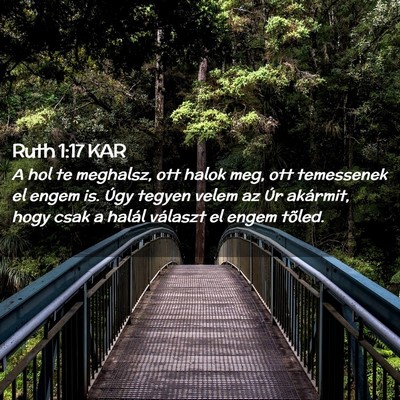 Picture 02 - Ruth 1:17 KAR - A hol te meghalsz, ott halok meg, ott temessenek - Bible Verse Picture