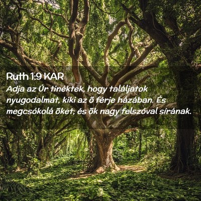 Picture 02 - Ruth 1:9 KAR - Adja az Úr tinéktek, hogy találjatok - Bible Verse Picture