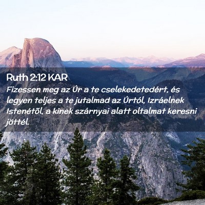 Picture 02 - Ruth 2:12 KAR - Fizessen meg az Úr a te cselekedetedért, és - Bible Verse Picture