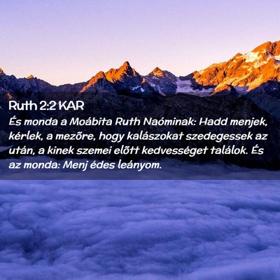 Picture 02 - Ruth 2:2 KAR - És monda a Moábita Ruth Naóminak: Hadd menjek, - Bible Verse Picture