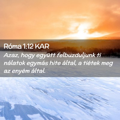 Picture 02 - Róma 1:12 KAR - Azaz, hogy együtt felbuzduljunk ti nálatok - Bible Verse Picture