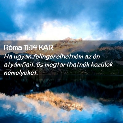 Picture 02 - Róma 11:14 KAR - Ha ugyan felingerelhetném az én atyámfiait, - Bible Verse Picture