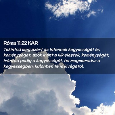 Picture 02 - Róma 11:22 KAR - Tekintsd meg azért az Istennek kegyességét és - Bible Verse Picture