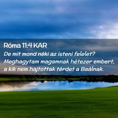 Picture 02 - Róma 11:4 KAR - De mit mond néki az isteni felelet? Meghagytam - Bible Verse Picture