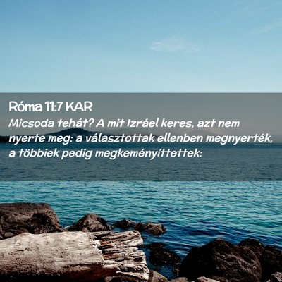 Picture 02 - Róma 11:7 KAR - Micsoda tehát? A mit Izráel keres, azt nem - Bible Verse Picture