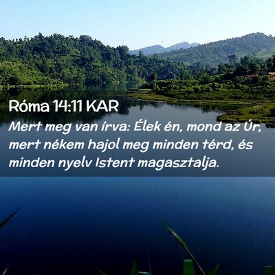 Picture 02 - Róma 14:11 KAR - Mert meg van írva: Élek én, mond az Úr, mert - Bible Verse Picture