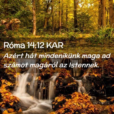 Picture 02 - Róma 14:12 KAR - Azért hát mindenikünk maga ad számot - Bible Verse Picture