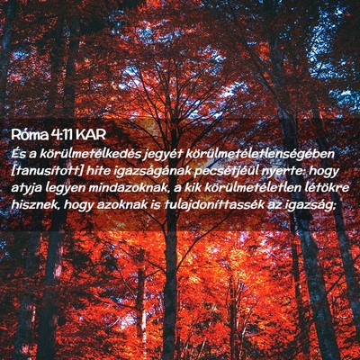 Picture 02 - Róma 4:11 KAR - És a körülmetélkedés jegyét - Bible Verse Picture