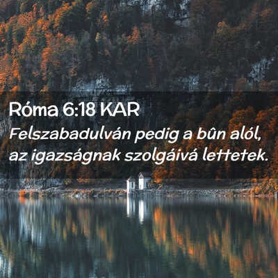 Picture 02 - Róma 6:18 KAR - Felszabadulván pedig a bûn alól, az - Bible Verse Picture