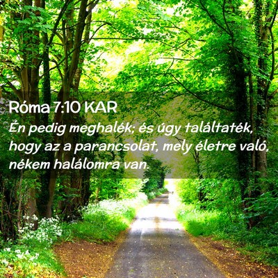 Picture 02 - Róma 7:10 KAR - Én pedig meghalék; és úgy találtaték, hogy - Bible Verse Picture