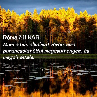 Picture 02 - Róma 7:11 KAR - Mert a bûn alkalmat vévén, ama parancsolat - Bible Verse Picture