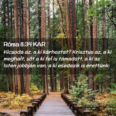 Picture 02 - Róma 8:34 KAR - Kicsoda az, a ki kárhoztat? Krisztus az, a ki - Bible Verse Picture