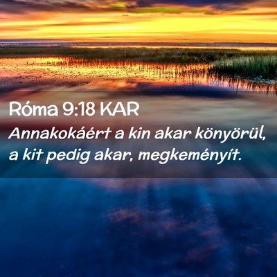 Picture 02 - Róma 9:18 KAR - Annakokáért a kin akar könyörül, a kit pedig - Bible Verse Picture