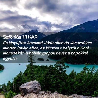 Picture 02 - Sofóniás 1:4 KAR - És kinyújtom kezemet Júda ellen és - Bible Verse Picture