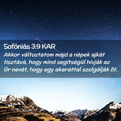 Picture 02 - Sofóniás 3:9 KAR - Akkor változtatom majd a népek ajkát - Bible Verse Picture