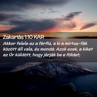 Picture 02 - Zakariás 1:10 KAR - Akkor felele az a férfiú, a ki a mirtus-fák - Bible Verse Picture