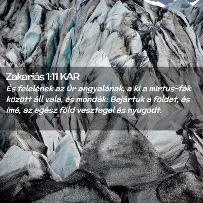 Picture 02 - Zakariás 1:11 KAR - És felelének az Úr angyalának, a ki a - Bible Verse Picture