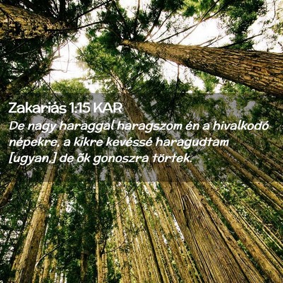 Picture 02 - Zakariás 1:15 KAR - De nagy haraggal haragszom én a hivalkodó - Bible Verse Picture