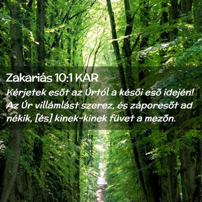 Picture 02 - Zakariás 10:1 KAR - Kérjetek esõt az Úrtól a késõi esõ - Bible Verse Picture