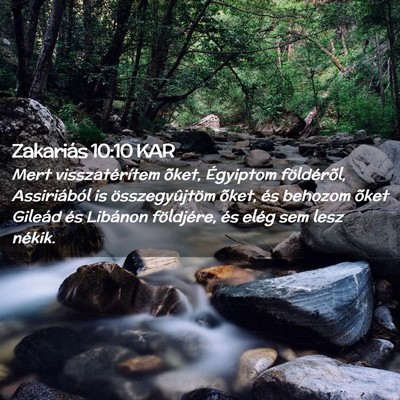 Picture 02 - Zakariás 10:10 KAR - Mert visszatérítem õket, Égyiptom - Bible Verse Picture