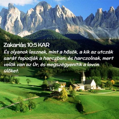 Picture 02 - Zakariás 10:5 KAR - És olyanok lesznek, mint a hõsök, a kik az - Bible Verse Picture