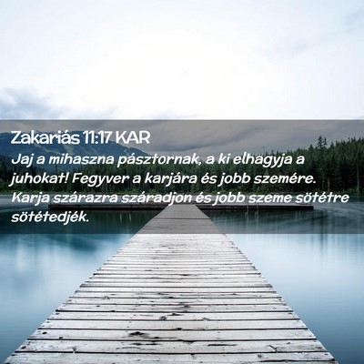 Picture 02 - Zakariás 11:17 KAR - Jaj a mihaszna pásztornak, a ki elhagyja a - Bible Verse Picture