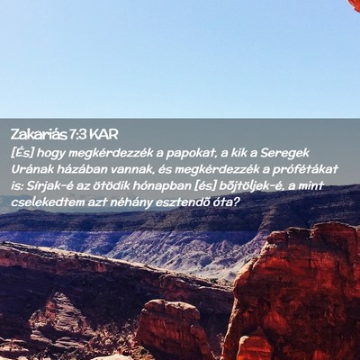 Picture 02 - Zakariás 7:3 KAR - [És] hogy megkérdezzék a papokat, a kik a - Bible Verse Picture