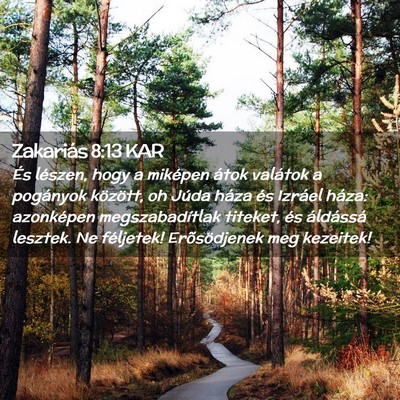 Picture 02 - Zakariás 8:13 KAR - És lészen, hogy a miképen átok valátok a - Bible Verse Picture