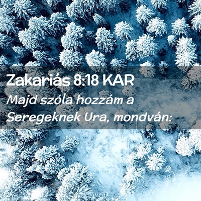 Picture 02 - Zakariás 8:18 KAR - Majd szóla hozzám a Seregeknek Ura, - Bible Verse Picture