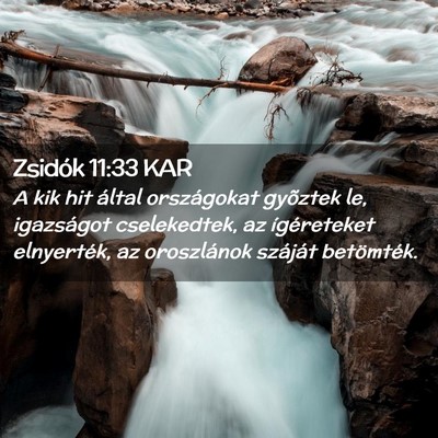 Picture 02 - Zsidók 11:33 KAR - A kik hit által országokat gyõztek le, - Bible Verse Picture