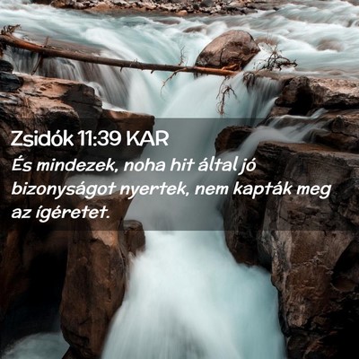 Picture 02 - Zsidók 11:39 KAR - És mindezek, noha hit által jó bizonyságot - Bible Verse Picture