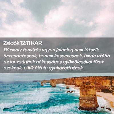 Picture 02 - Zsidók 12:11 KAR - Bármely fenyítés ugyan jelenleg nem látszik - Bible Verse Picture