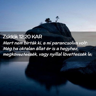 Picture 02 - Zsidók 12:20 KAR - Mert nem bírták ki, a mi parancsolva volt: Még - Bible Verse Picture