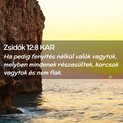 Picture 02 - Zsidók 12:8 KAR - Ha pedig fenyítés nélkül valók vagytok, - Bible Verse Picture