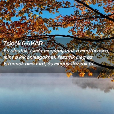 Picture 02 - Zsidók 6:6 KAR - És elestek, ismét megújuljanak a megtérésre, - Bible Verse Picture