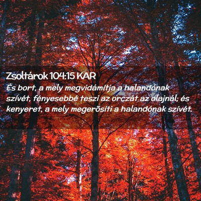 Picture 02 - Zsoltárok 104:15 KAR - És bort, a mely megvidámítja a halandónak - Bible Verse Picture