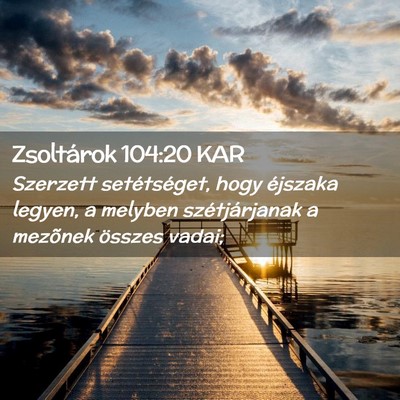 Picture 02 - Zsoltárok 104:20 KAR - Szerzett setétséget, hogy éjszaka legyen, a - Bible Verse Picture