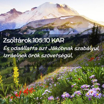 Picture 02 - Zsoltárok 105:10 KAR - És odaállatta azt Jákóbnak szabályul, - Bible Verse Picture