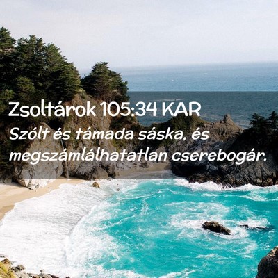 Picture 02 - Zsoltárok 105:34 KAR - Szólt és támada sáska, és - Bible Verse Picture