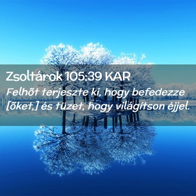 Picture 02 - Zsoltárok 105:39 KAR - Felhõt terjeszte ki, hogy befedezze [õket,] és - Bible Verse Picture