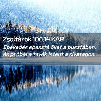 Picture 02 - Zsoltárok 106:14 KAR - Epekedés epeszté õket a pusztában, és - Bible Verse Picture