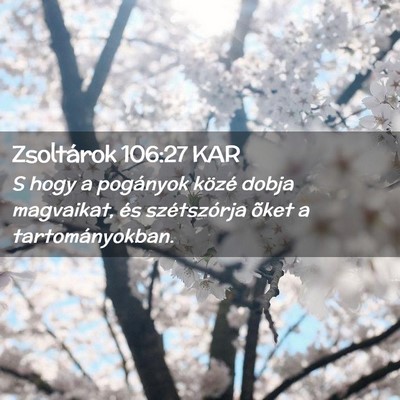 Picture 02 - Zsoltárok 106:27 KAR - S hogy a pogányok közé dobja magvaikat, és - Bible Verse Picture