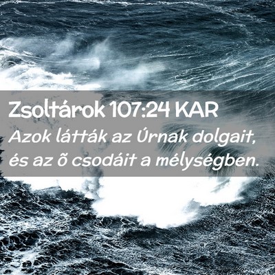 Picture 02 - Zsoltárok 107:24 KAR - Azok látták az Úrnak dolgait, és az õ - Bible Verse Picture