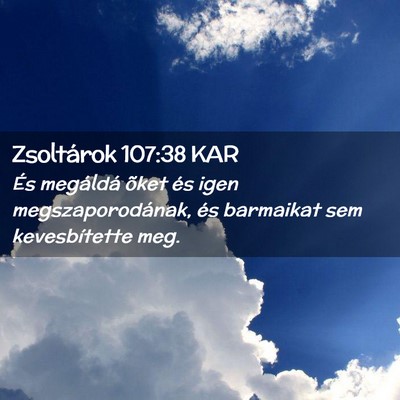 Picture 02 - Zsoltárok 107:38 KAR - És megáldá õket és igen megszaporodának, - Bible Verse Picture