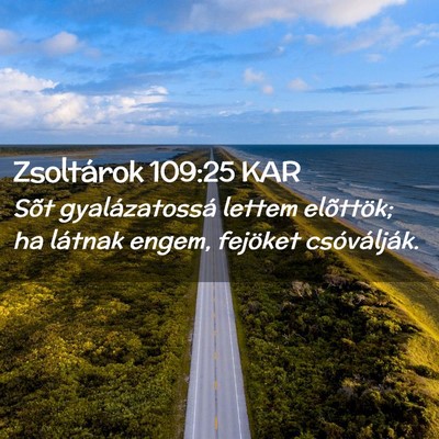 Picture 02 - Zsoltárok 109:25 KAR - Sõt gyalázatossá lettem elõttök; ha látnak - Bible Verse Picture