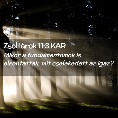 Picture 02 - Zsoltárok 11:3 KAR - Mikor a fundamentomok is elrontattak, mit - Bible Verse Picture