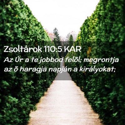 Picture 02 - Zsoltárok 110:5 KAR - Az Úr a te jobbod felõl; megrontja az õ - Bible Verse Picture