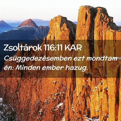 Picture 02 - Zsoltárok 116:11 KAR - Csüggedezésemben ezt mondtam én: Minden ember - Bible Verse Picture
