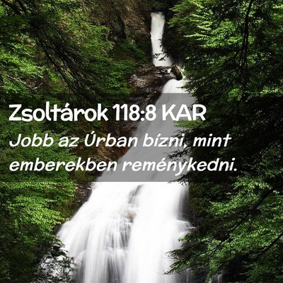 Picture 02 - Zsoltárok 118:8 KAR - Jobb az Úrban bízni, mint emberekben - Bible Verse Picture