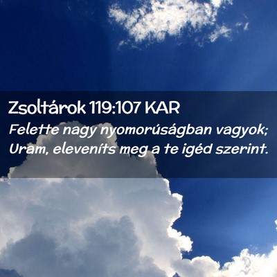 Picture 02 - Zsoltárok 119:107 KAR - Felette nagy nyomorúságban vagyok; Uram, - Bible Verse Picture
